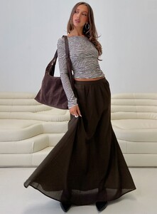 ParisG - PrPolly - Hallee Maxi Skirt Brown-8 - 7-Model-Paris-Us2.jpg