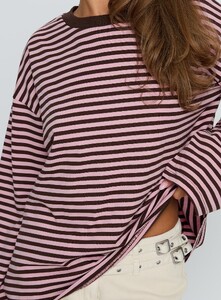 ParisG - PrPolly - Settle Down Long Sleeve Top Pink _ Brown Str-8 - 5-Model-Paris-Us2.jpg