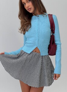 ParisG - PrPolly - Sohogirl Flowy Mini Skirt Black _ White Ging-8 - 0-Model-Paris-Us2.jpg