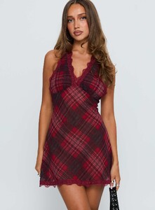 ParisG - PrPolly - Stars Align Mini Dress Crimson Plaid-7 - 1-Model-Paris-Us2.jpg