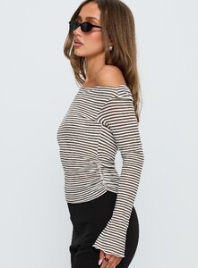 ParisG - PrPolly - Synergies Long Sleeve Top Brown _ White Stri-7 - 3-Model-Paris-Us2.jpg
