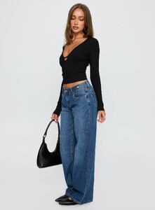 ParisG - PrPolly - Wolfe Low Rise Denim Jeans Dark Blue Wash-4 - 3-Model-Paris-Us2.jpg