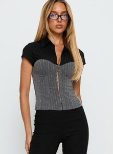 SG - PrPolly - Bobette Corset Top Black _ Grey-7 - 1-Model-Shelby-Us2.jpg