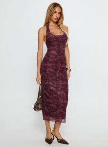 SG - PrPolly - Datari Dress Tonal Paisley Plum-6 - 1-Model-Shelby-Us2.jpg