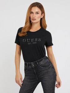 Unk 07__Guess - Rhinestones front logo t-shirt Women-4-W3GI76K8G01-JBLK.jpg