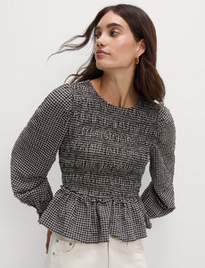 Crew-Neck-Shirred-Checked-Blouse (1).png