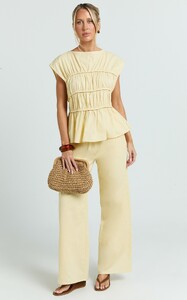 EVenz - Showpo - Auric_Two_Piece_Set_-_Ruched_Detail_Top_and_Wide_Leg_Pants_Set_in_Lemon_4.jpg