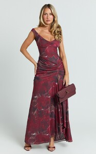 EVenz - Showpo - Demetria_Midi_Dress_-_Floral_Mesh_Printed_Bodycon_Dress_in_Burgundy_Rose_4.jpg