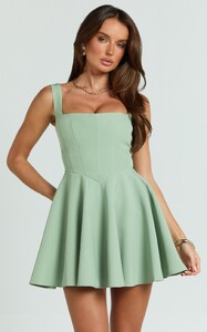 NSole - Showpo - Harmony_Mini_Dress_-_Wide_Strap_Square_Neck_Fit_And_Flare_Dress_in_Sage_04.jpg
