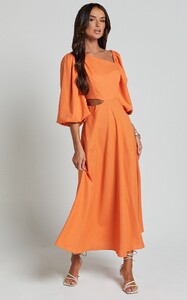 NSole - Showpo - Rhyne_Midi_Dress_-_Asymmetric_Puff_Sleeve_Side_Cut_Out_A_Line_Dress_in_Papaya__2.jpg