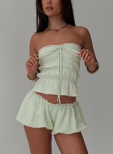 OPhillips - PrPolly - Short And Sweet Strapless Top Green Check-9 - 7-Model-Olivia-Us2.jpg