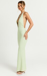 YasminC - Showpo - Ada_Maxi_Dress_-_Halter_Plunge_Textured_Jersey_Open_Back_Dress_in_Green__0006.jpg
