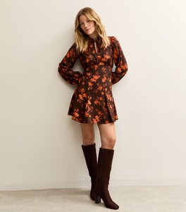brown-floral-tie-neck-long-sleeve-mini-dress (2).jpg
