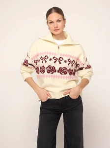 uma-ivory-bow-fairisle-quarter-zip-sweater-by-kitri-studio-46357941059884.webp