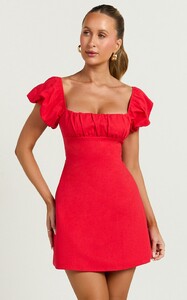 EVenz - Showpo - Ginny_Mini_Dress_-_Square_Neck_Ruched_Bodice_Puff_Sleeve_Straight_Dress_in_Red__03.jpg