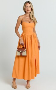 EVenz - Showpo - Morris_Midi_Dress_-_Linen_Scoop_Neck_Gathered_Dress_in_Orange_3.jpg