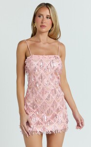 EVenz - Showpo - Shook_Mini_Dress_-_Cami_Sequin_Fringe_Dress_in_Pink_Sequin_6.jpg
